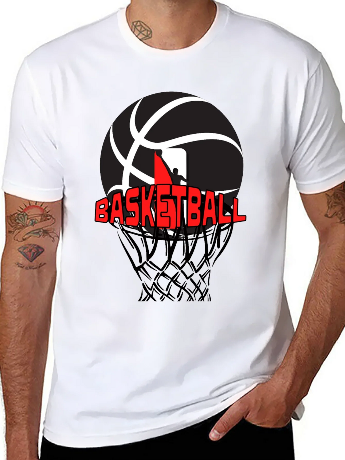 Basketball Graphic T-Shirt - Black product image 10