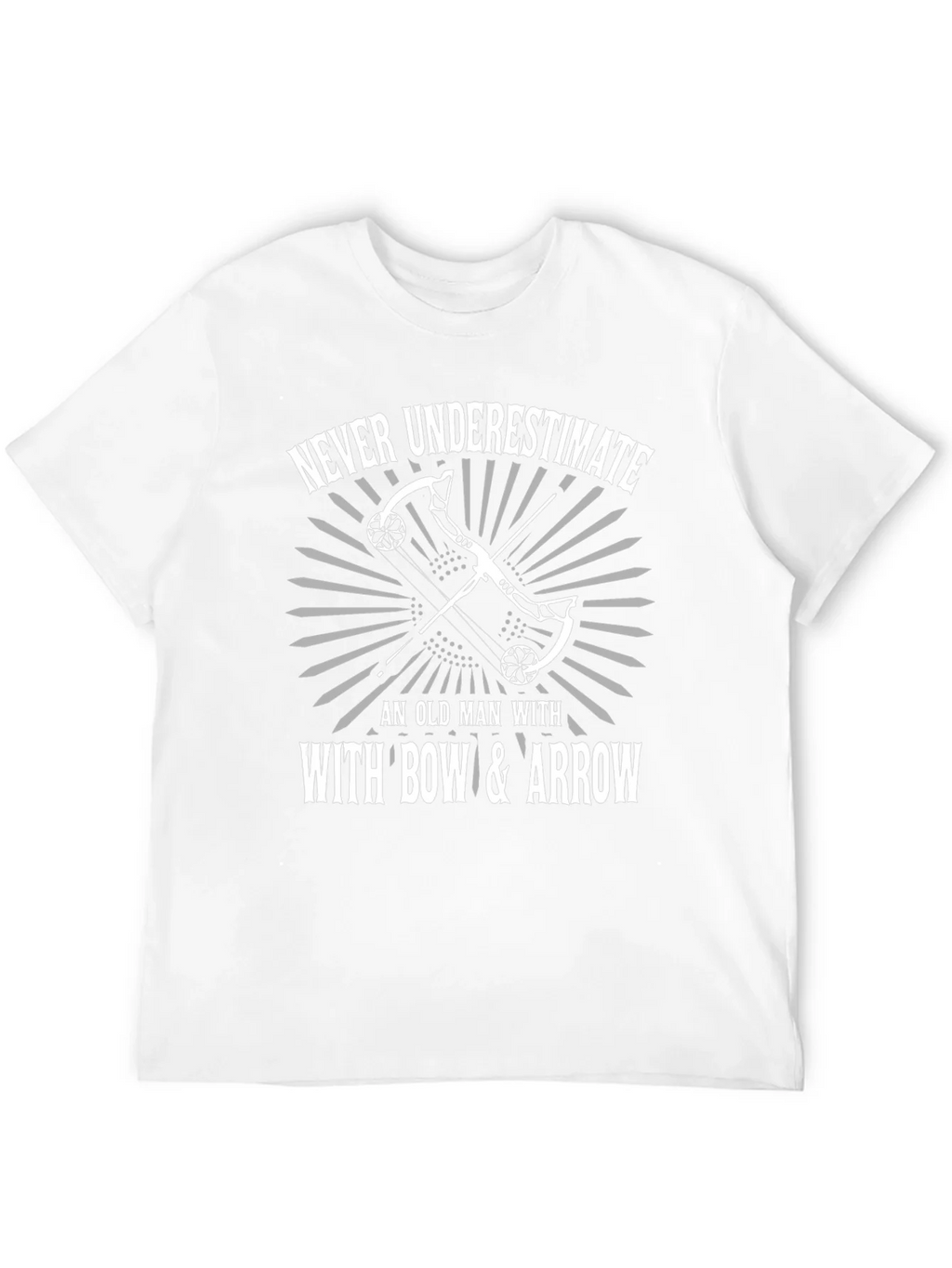 Never Underestimate Bow & Arrow Black T-Shirt product image 3