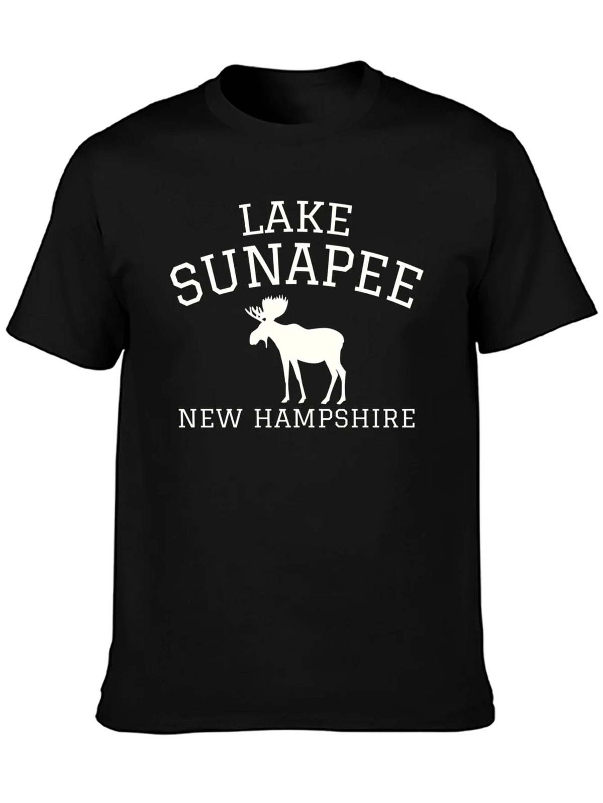 Lake Sunapee New Hampshire Black Graphic Tee product image 6