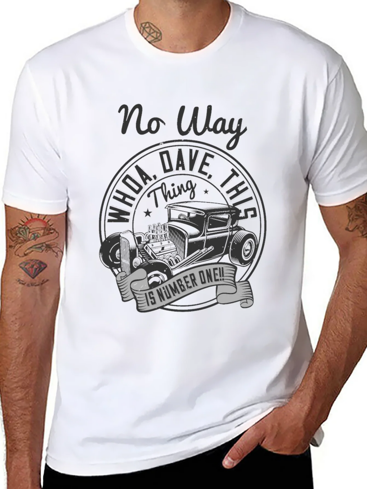 No Way Dave! Vintage Hot Rod T-Shirt product image 10