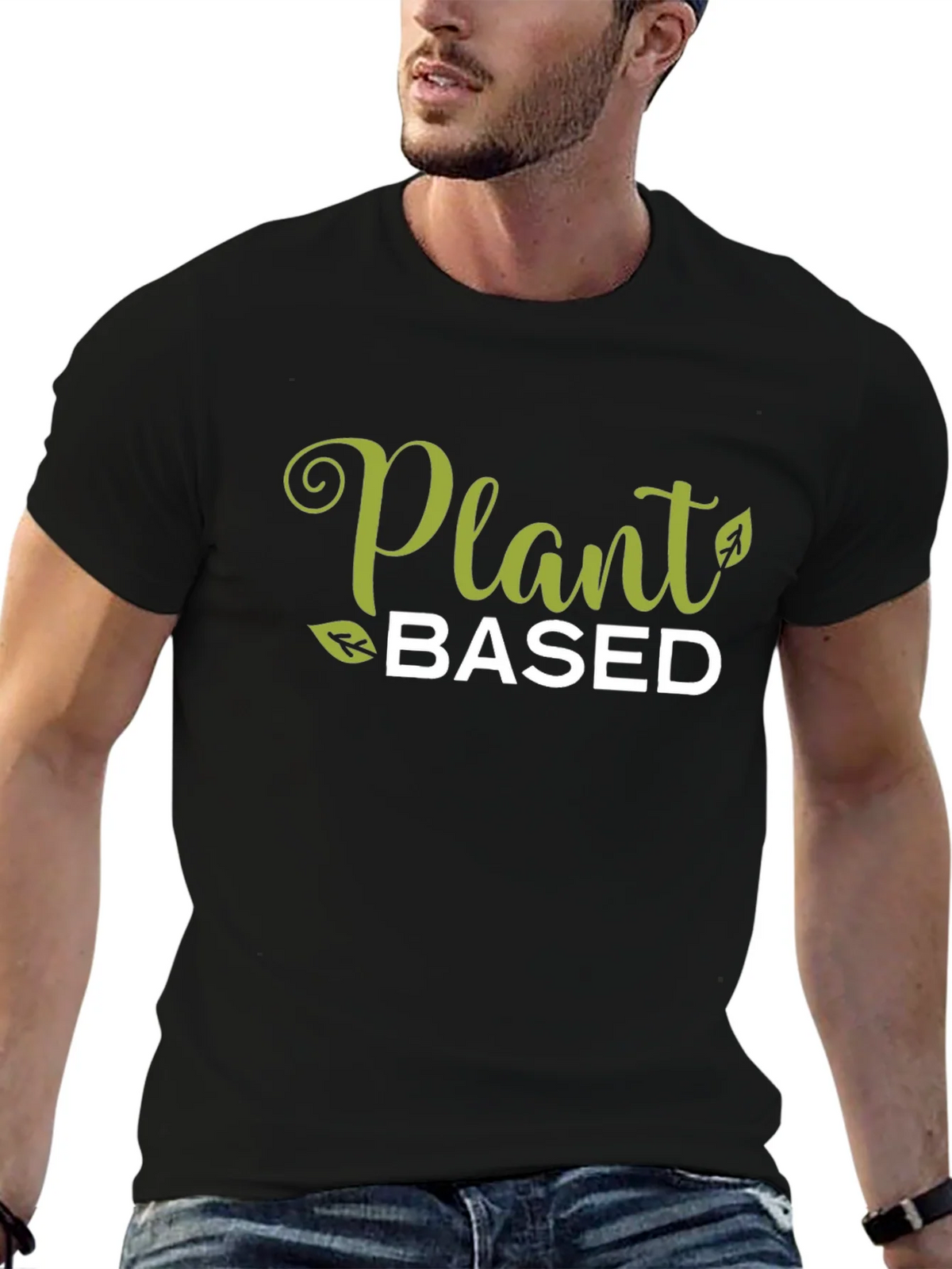 Plant Based Black Graphic T-Shirt product image 9