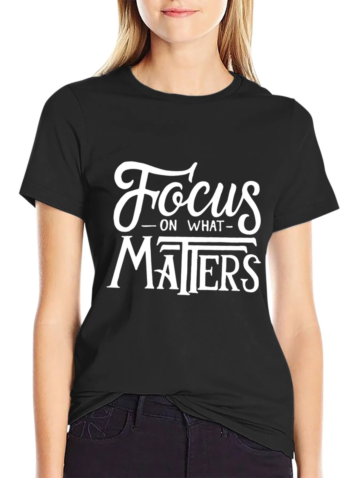 Focus on What Matters Black T-Shirt product image 5