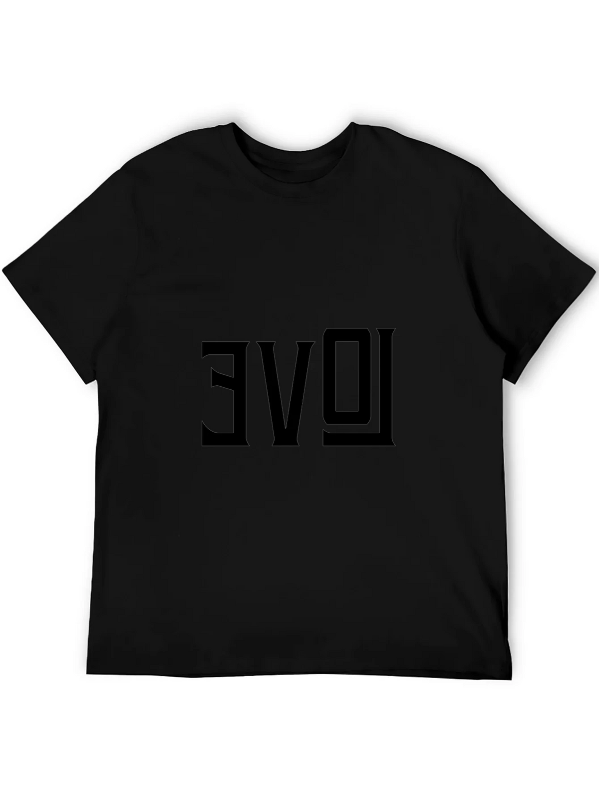 Reversed Love Graphic Black T-Shirt product image 8