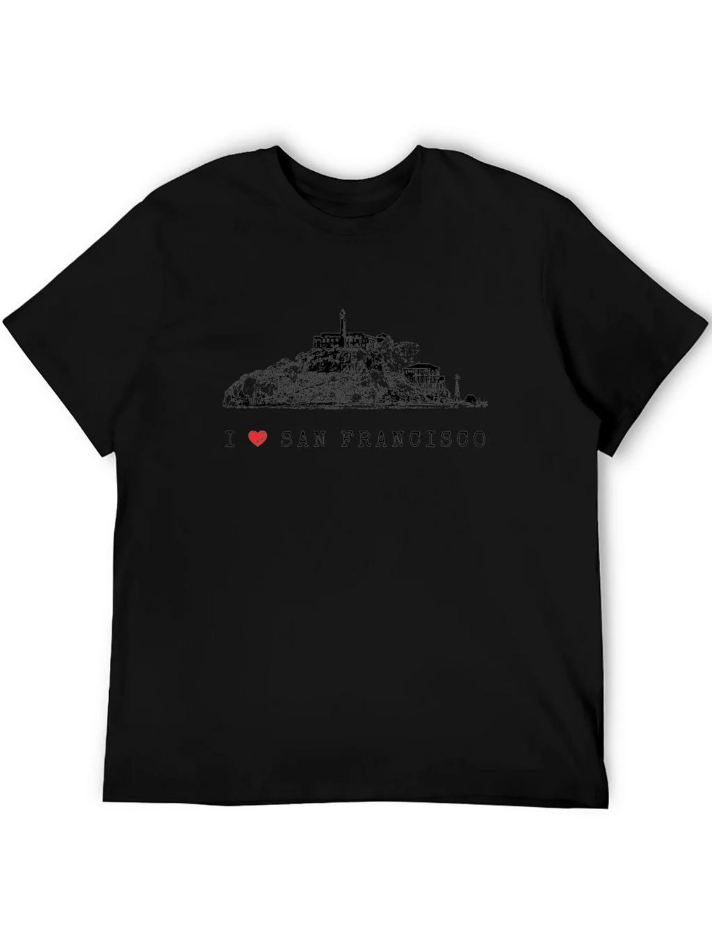 I Love San Francisco Mens Black Graphic T-Shirt product image 8