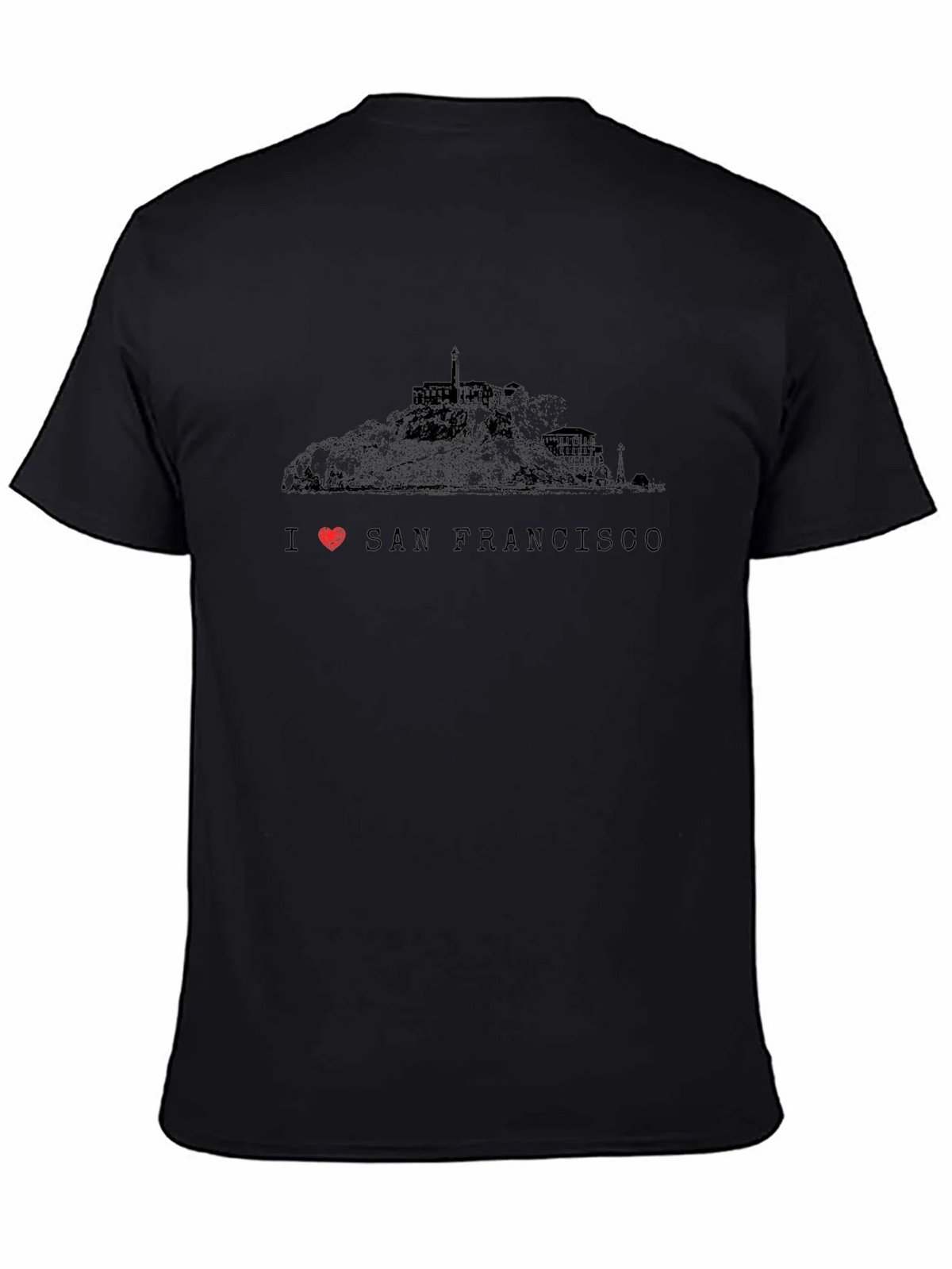 I Love San Francisco Mens Black Graphic T-Shirt product image 7