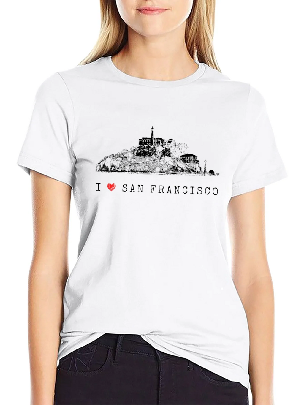 I Love San Francisco Mens Black Graphic T-Shirt product image 11