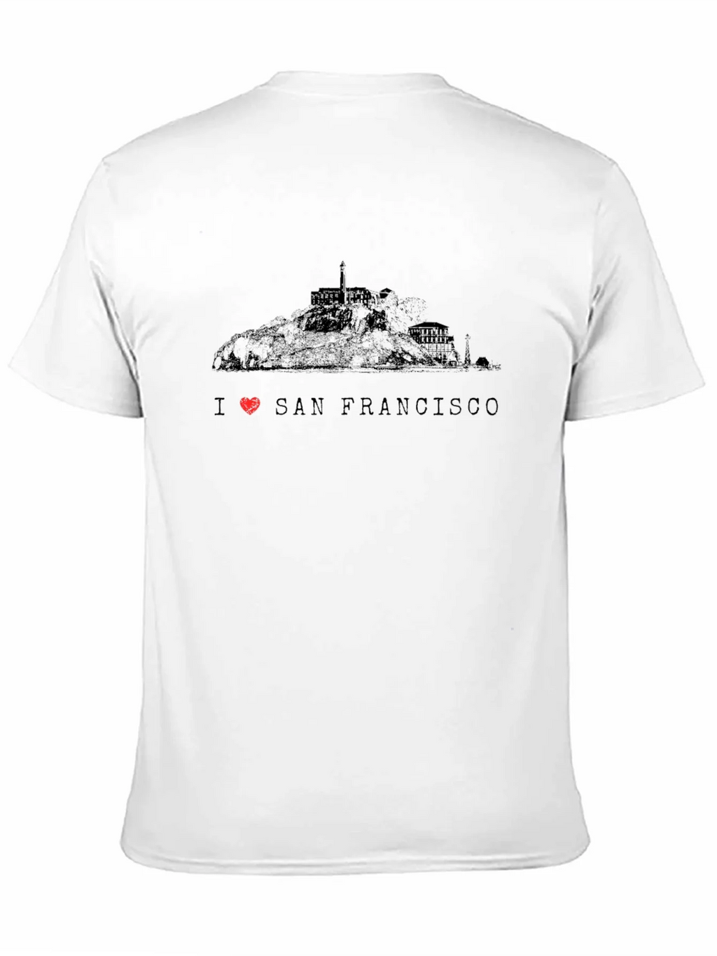I Love San Francisco Mens Black Graphic T-Shirt product image 2