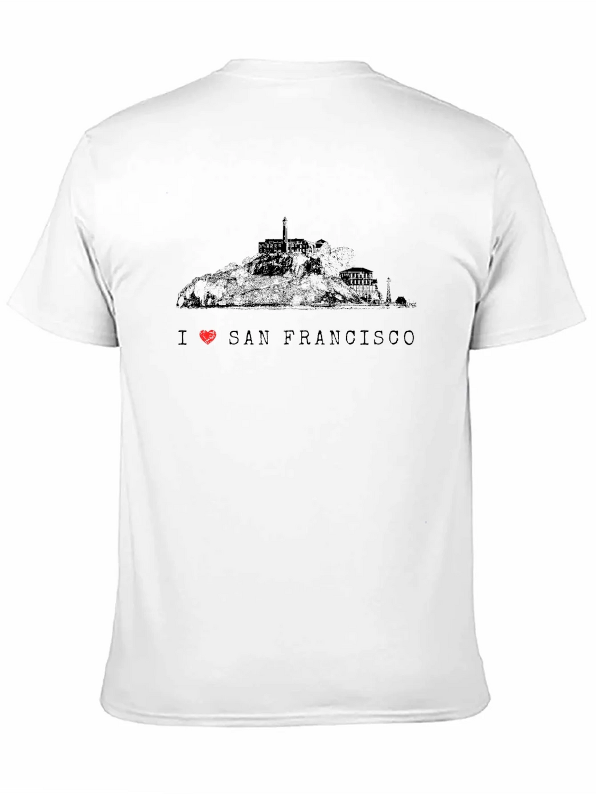 I Love San Francisco Mens Black Graphic T-Shirt product image 2