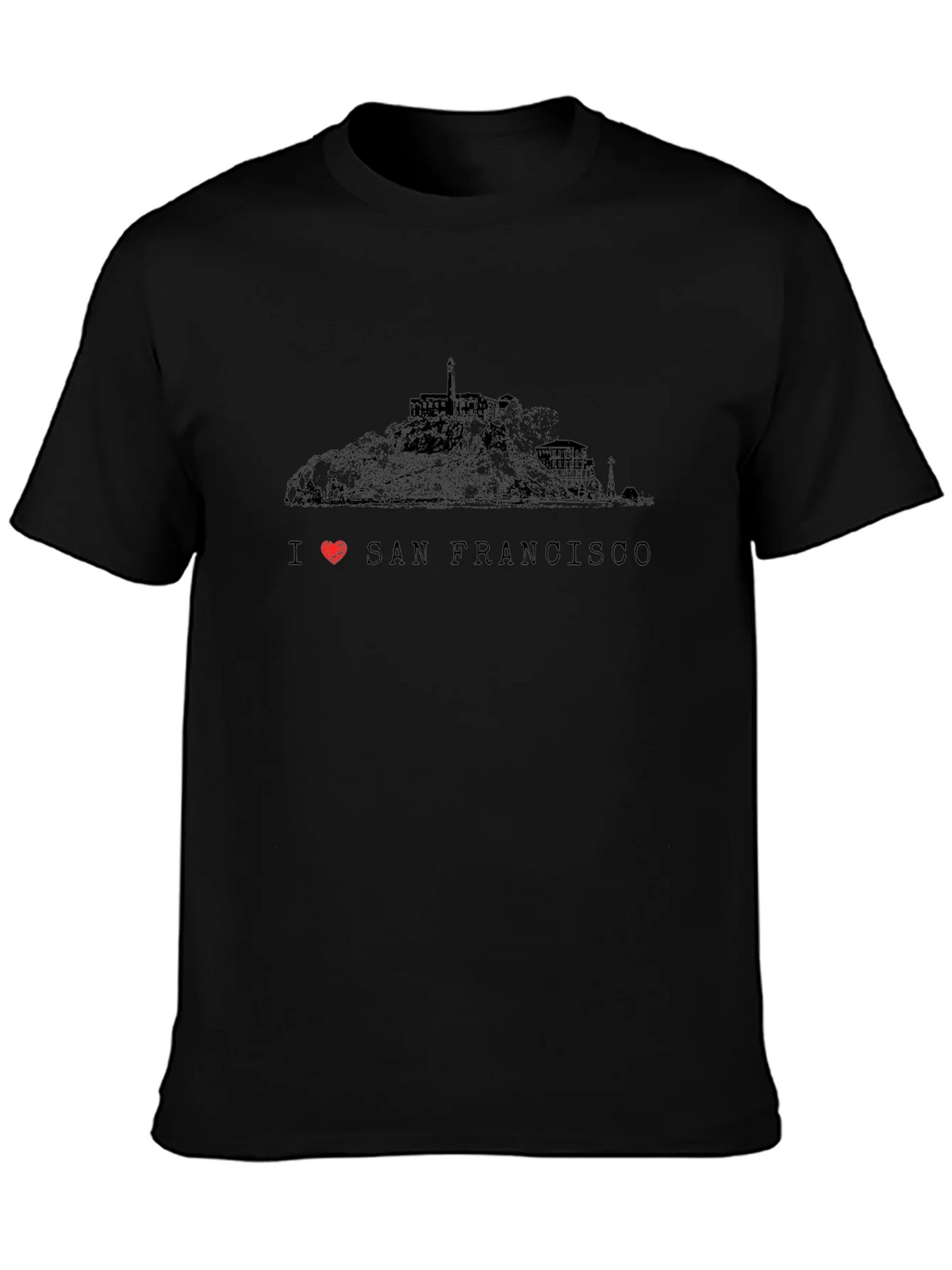 I Love San Francisco Mens Black Graphic T-Shirt product image 6