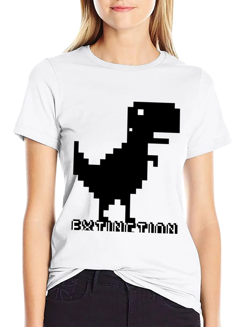Extinction Dinosaur Pixel Art T-Shirt product image 11