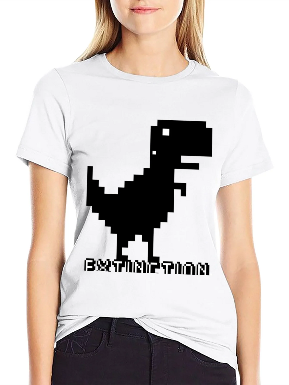 Extinction Dinosaur Pixel Art T-Shirt product image 11