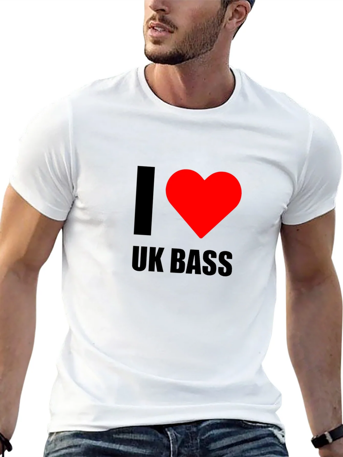 I Heart UK Bass Black T-Shirt product image 4