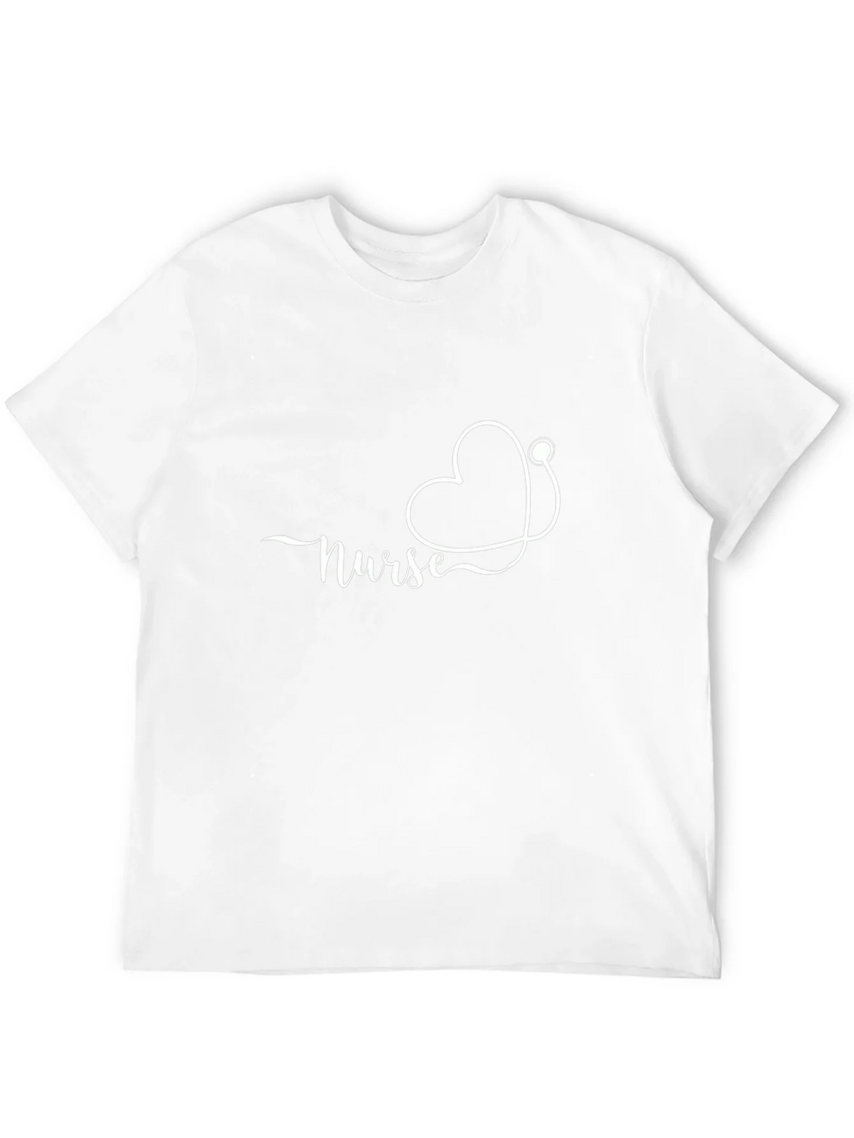Nurse Heart Stethoscope Black T-Shirt product image 3
