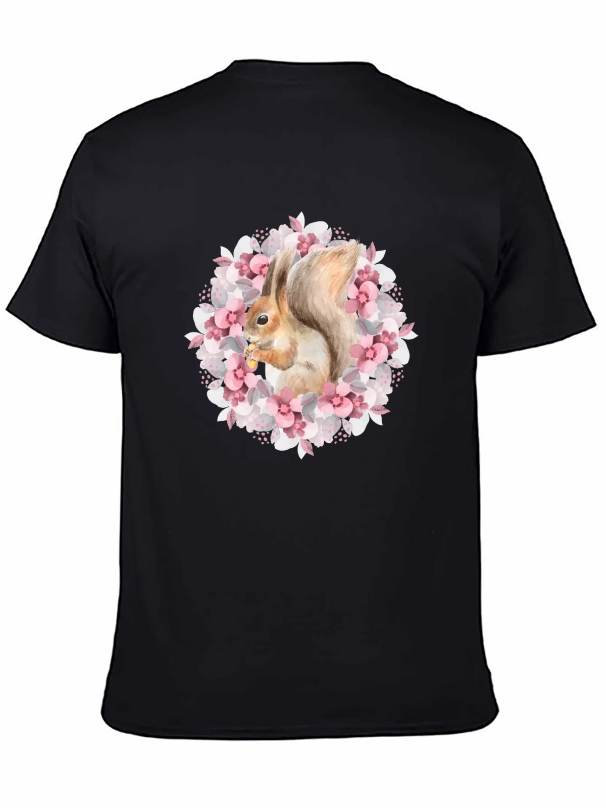 Squirrel in Floral Wreath Graphic Tee product image 7