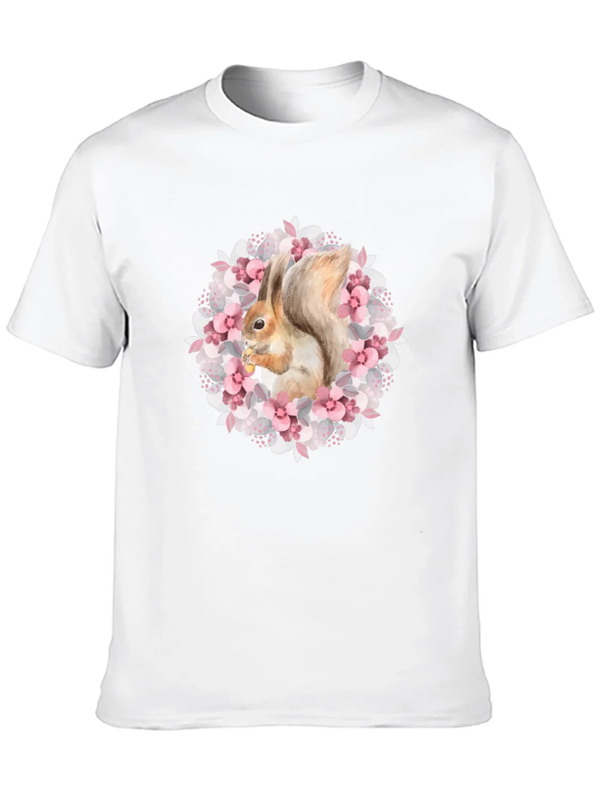 Squirrel in Floral Wreath Graphic Tee product image 12
