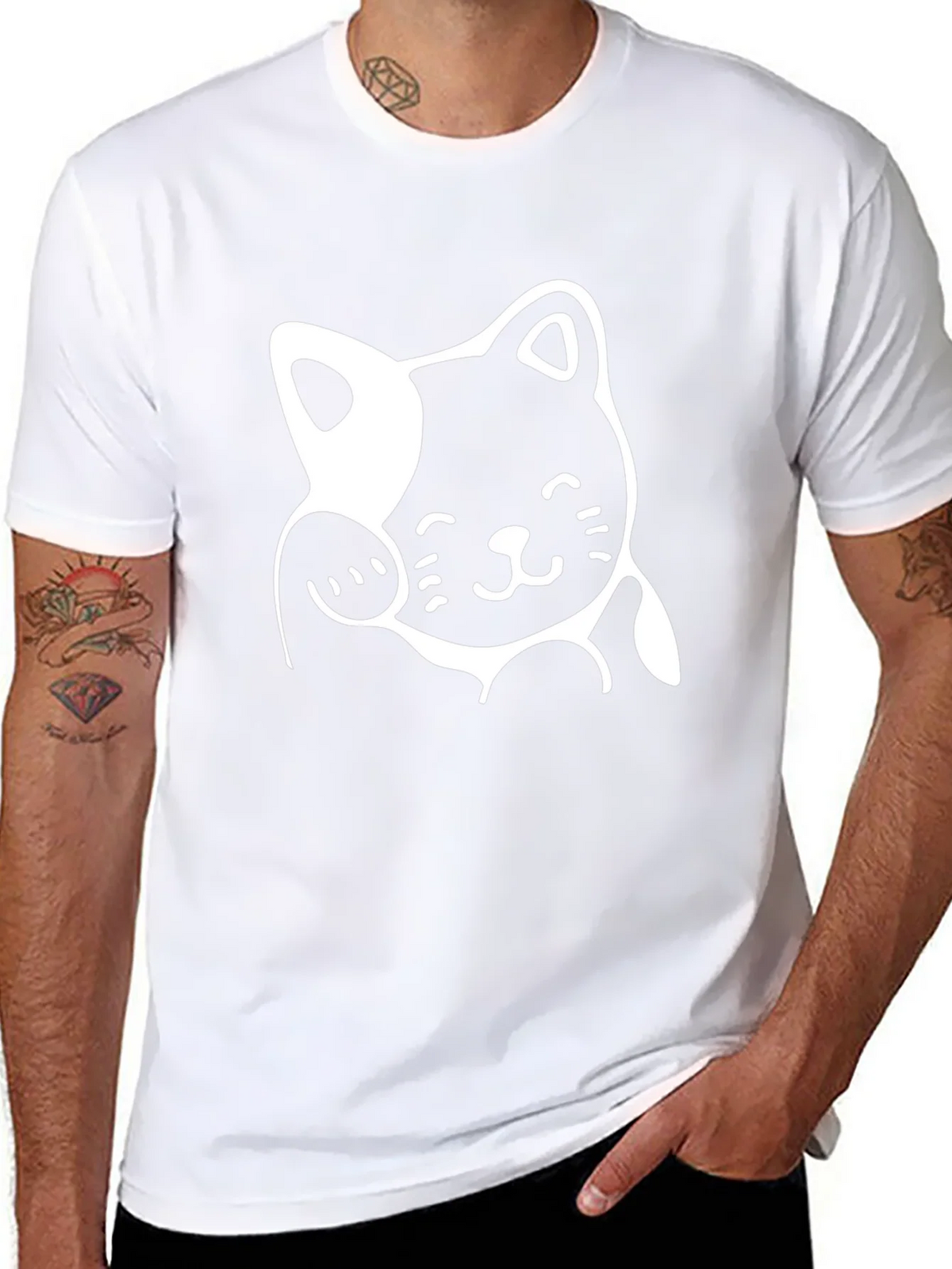 Lucky Cat Graphic Tee - Black product image 10
