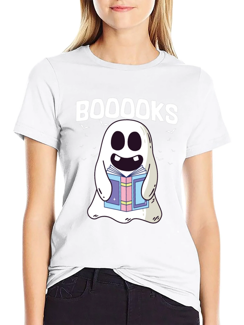 Booooks Ghost T-Shirt - Halloween Spooky Reading product image 11