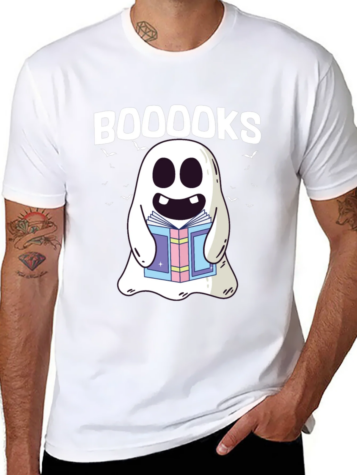 Booooks Ghost T-Shirt - Halloween Spooky Reading product image 10