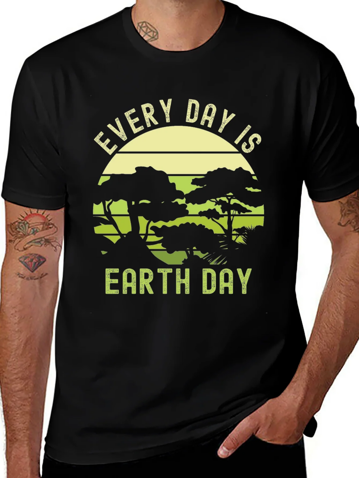 Every Day is Earth Black Graphic Tee product image 1