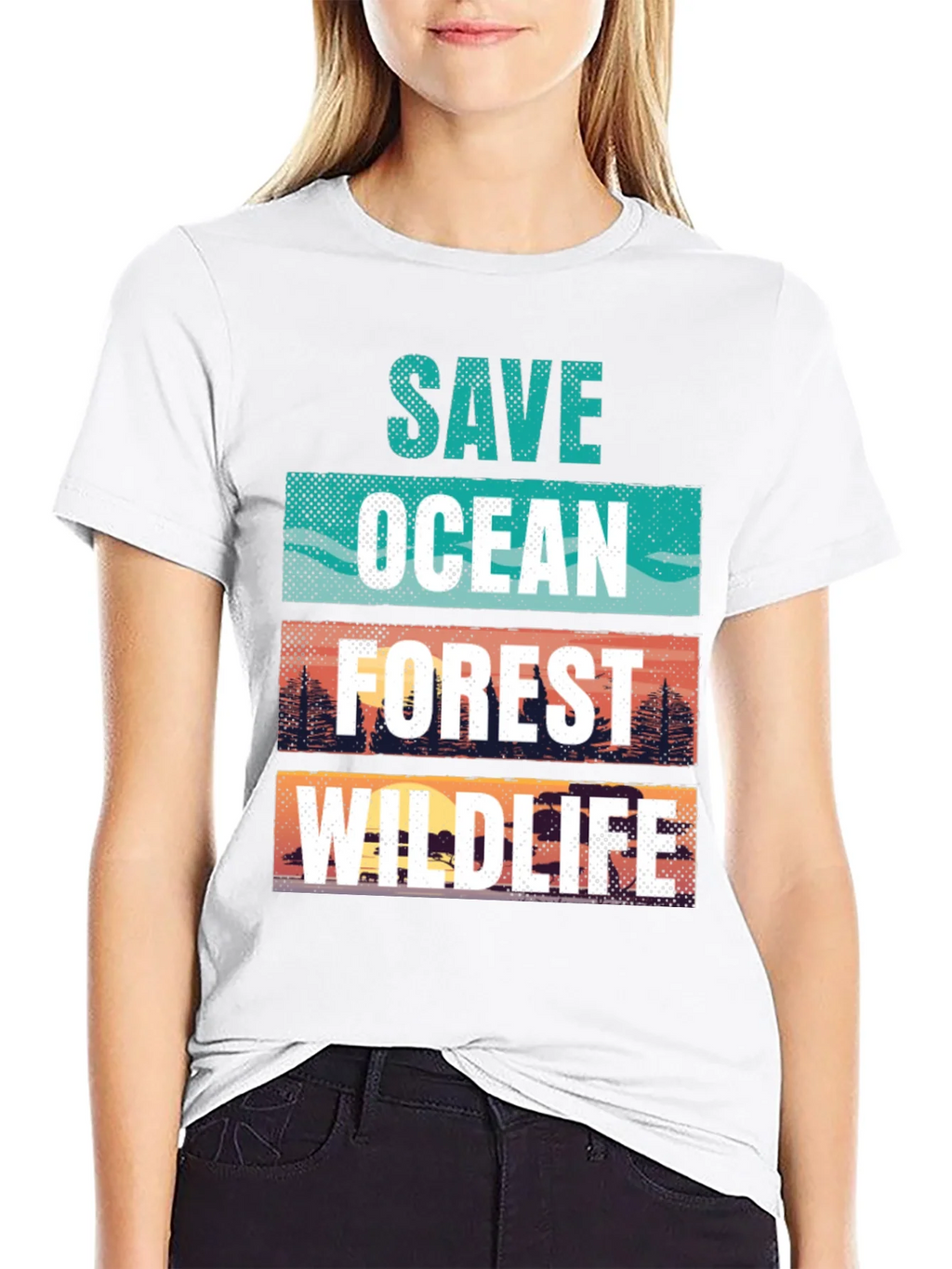 Save Ocean Forest Wildlife Graphic T-Shirt product image 11