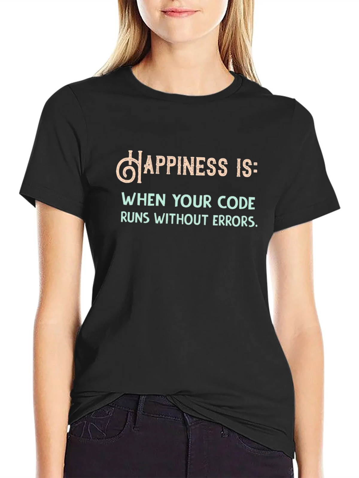 Happiness Runs Code T-Shirt - Funny Programmer Tee product image 5