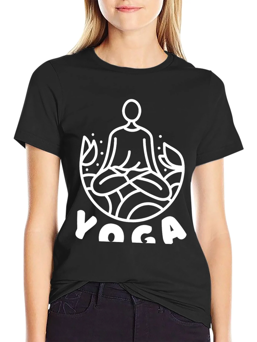 Yoga T-Shirt - Meditating Man Lotus Design product image 5