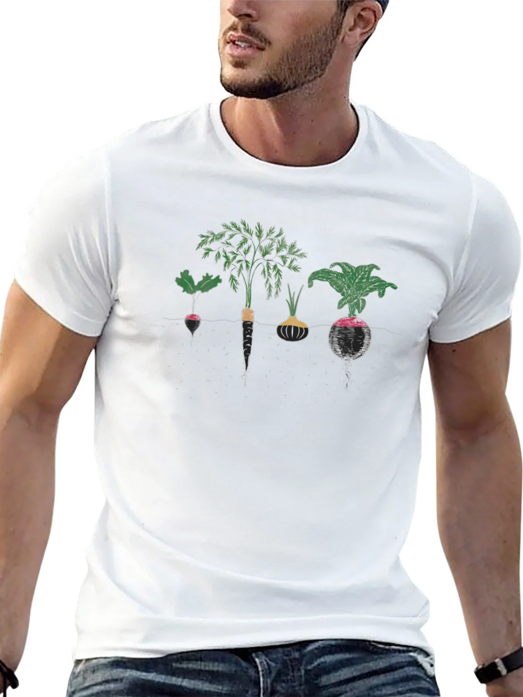Root Vegetable Graphic Tee - Black Cotton product image 4
