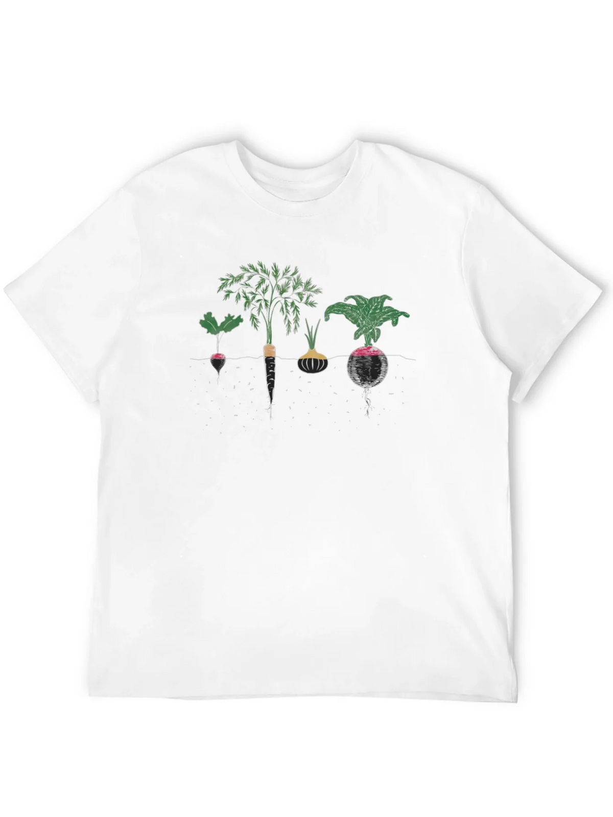 Root Vegetable Graphic Tee - Black Cotton product image 3