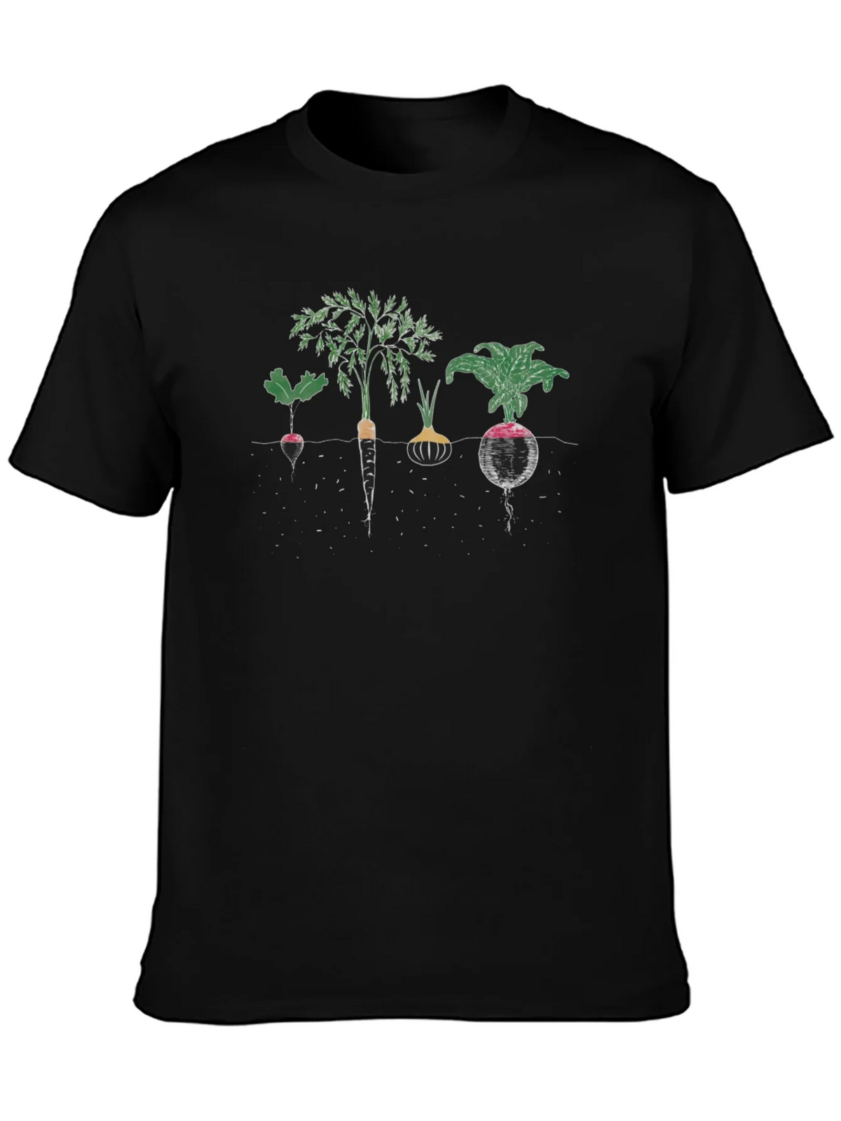 Root Vegetable Graphic Tee - Black Cotton product image 6
