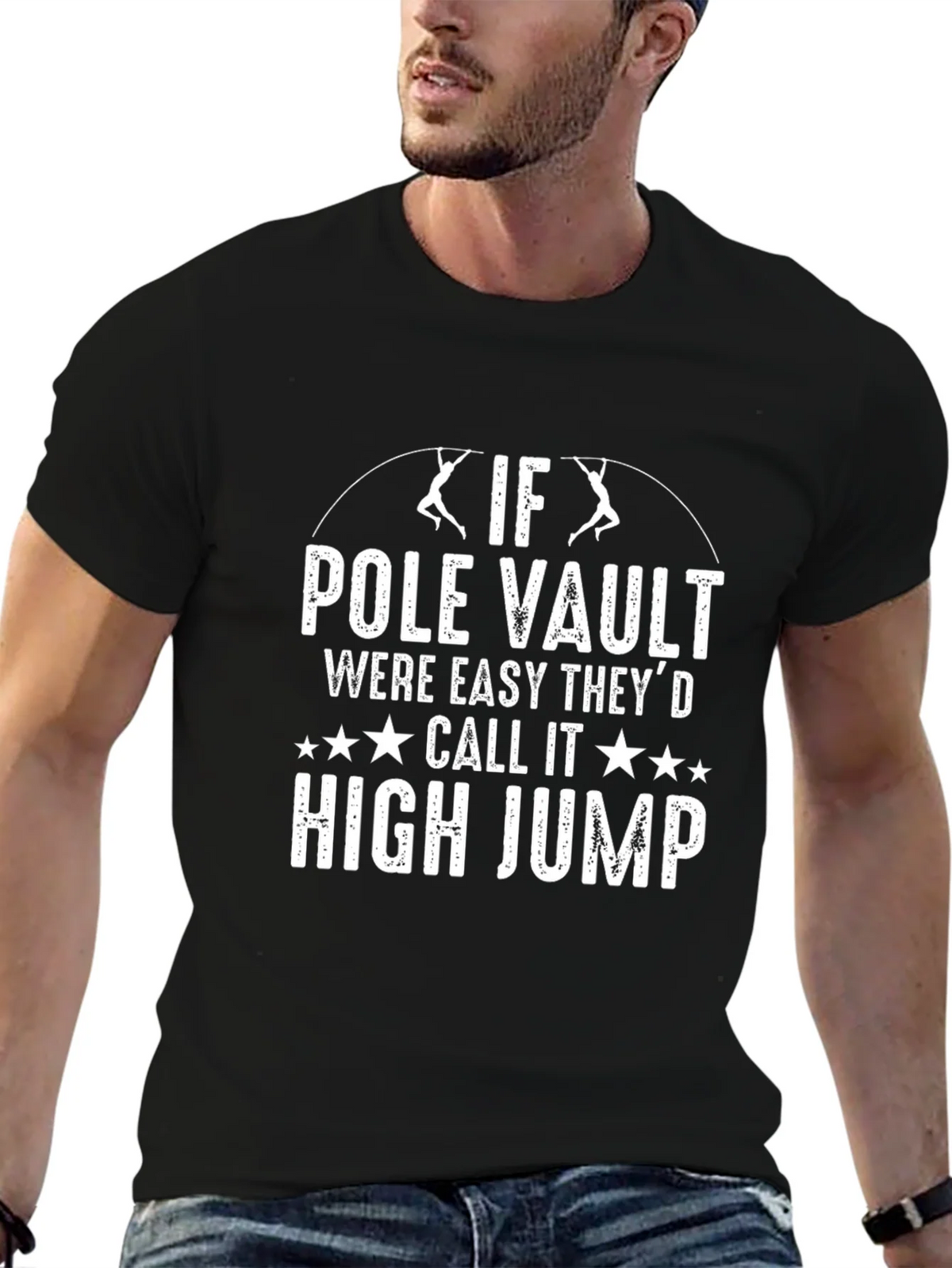 Pole Vault High Jump Graphic Tee Shirt product image 9