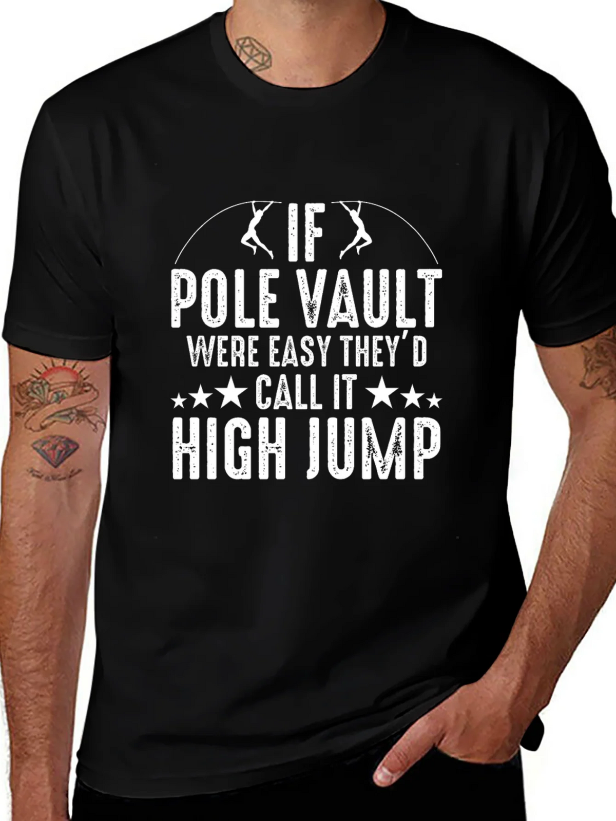 Pole Vault High Jump Graphic Tee Shirt product image 1