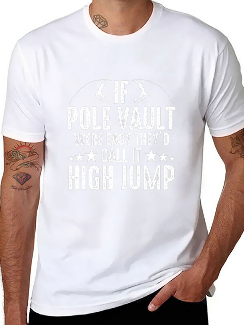 Pole Vault High Jump Graphic Tee Shirt product image 10