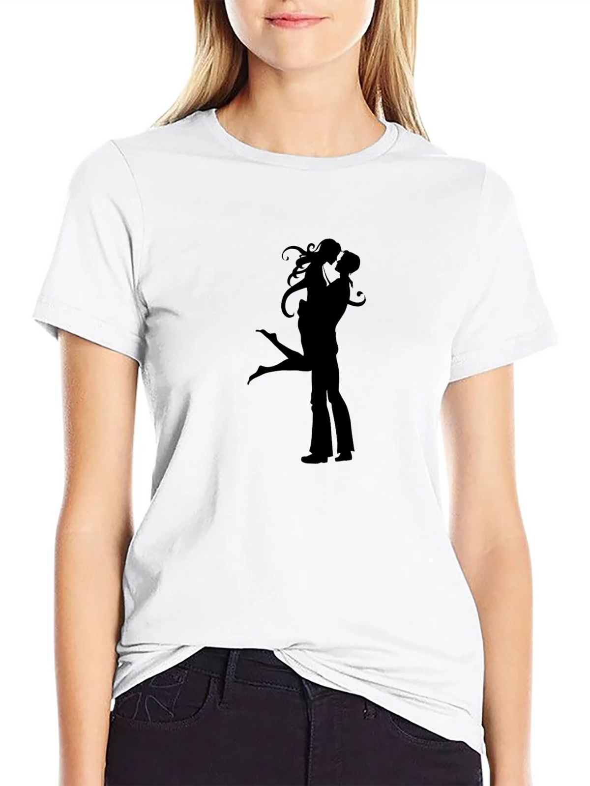 Silhouette Lovers Black Graphic Tee Shirt product image 11