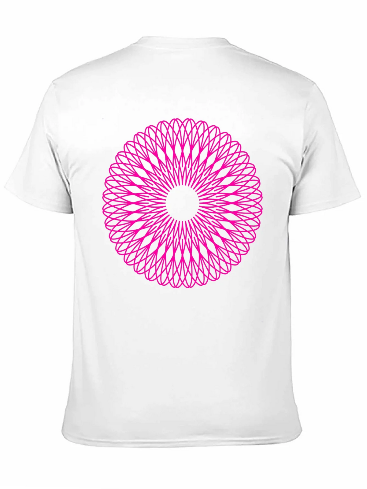 Abstract Pink Mandala Graphic Black T-Shirt product image 2