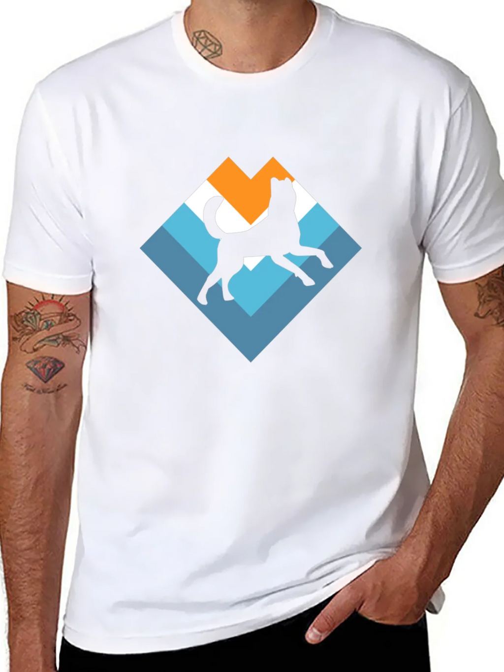 Dog Silhouette Graphic Tee - Black product image 10