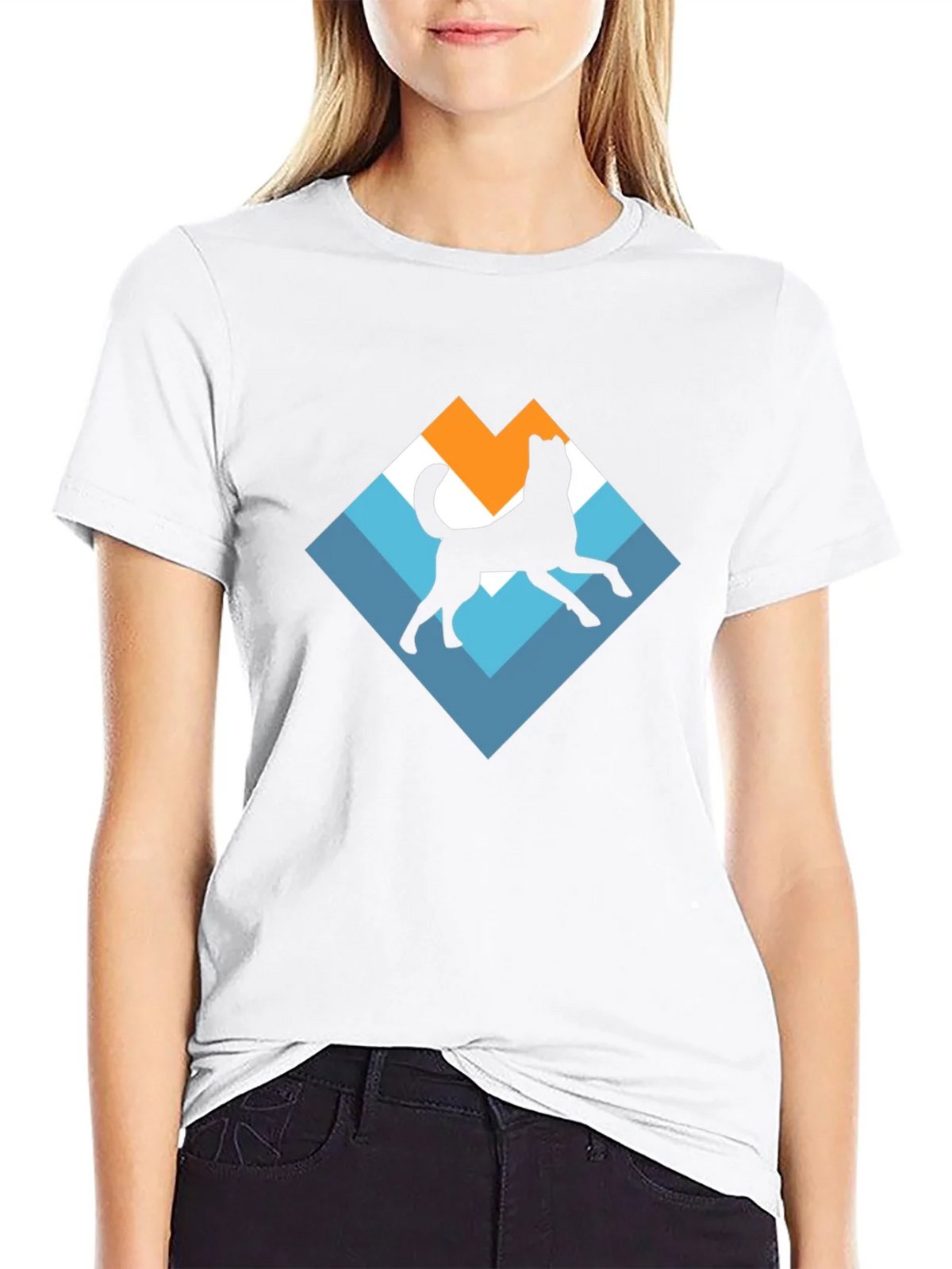 Dog Silhouette Graphic Tee - Black product image 11