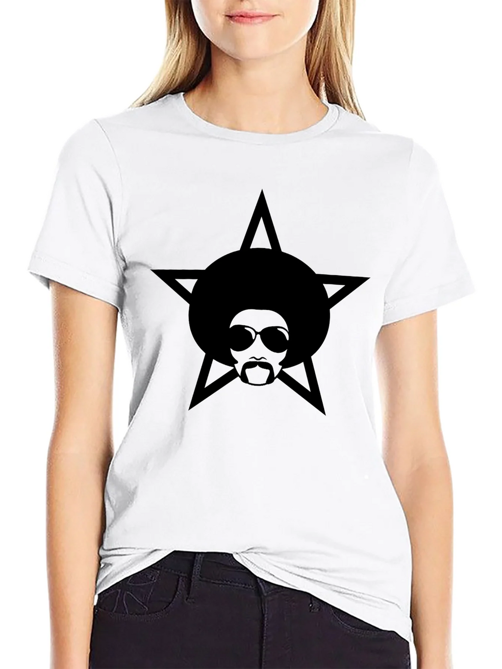 Afro Star Graphic Black T-Shirt product image 11