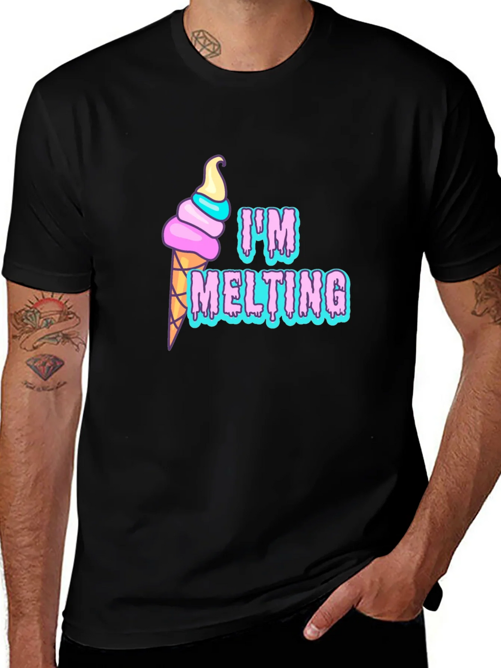 Im Melting Graphic T-Shirt - Black Tee product image 1