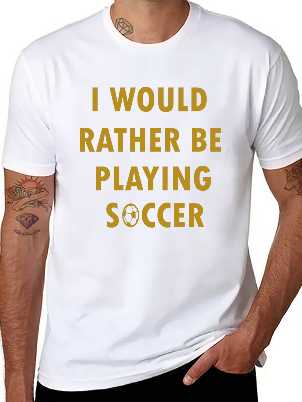 Soccer Fan T-Shirt - Id Rather Be Playing product image 10