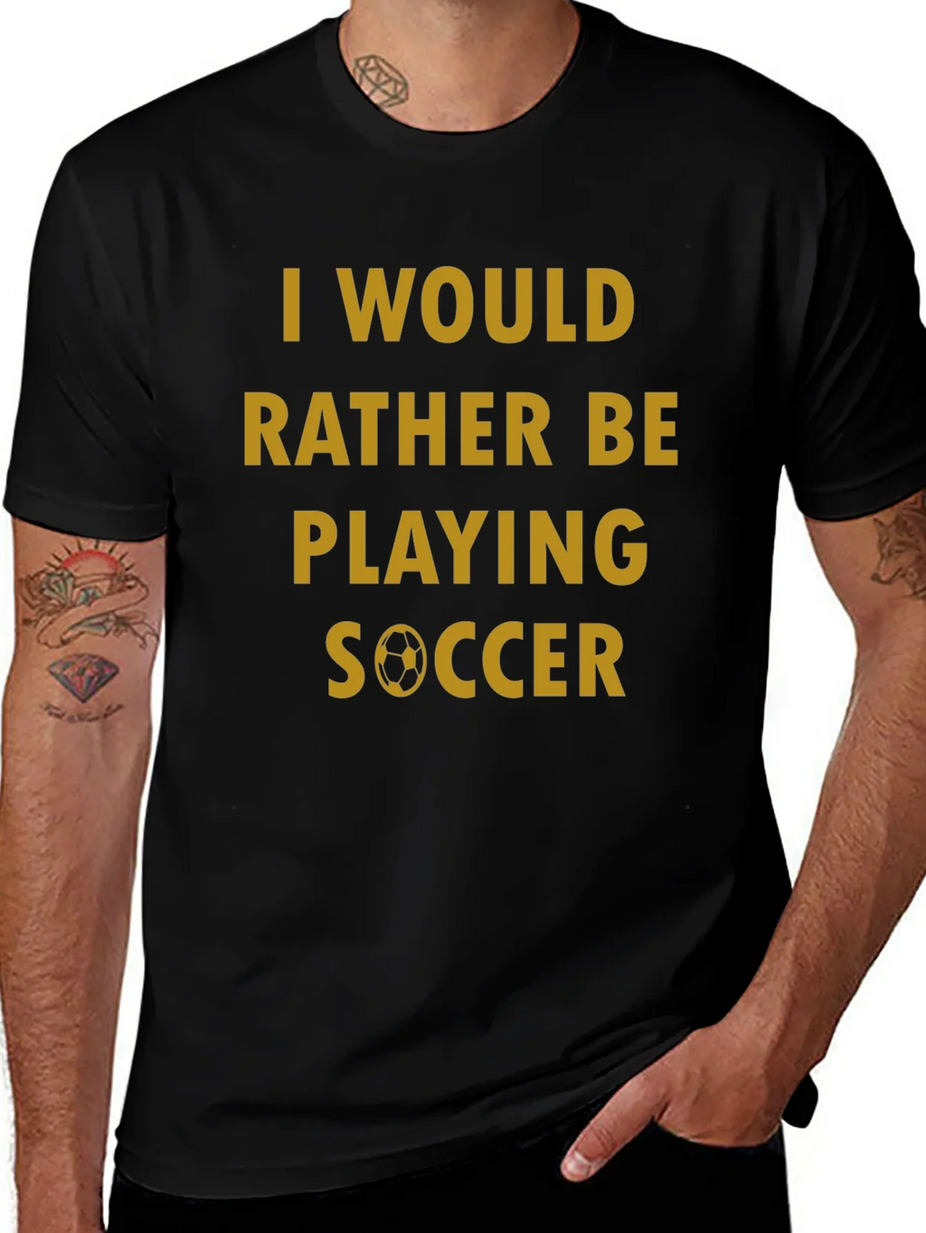Soccer Fan T-Shirt - Id Rather Be Playing product image 1