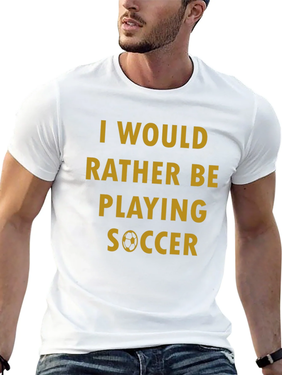 Soccer Fan T-Shirt - Id Rather Be Playing product image 4