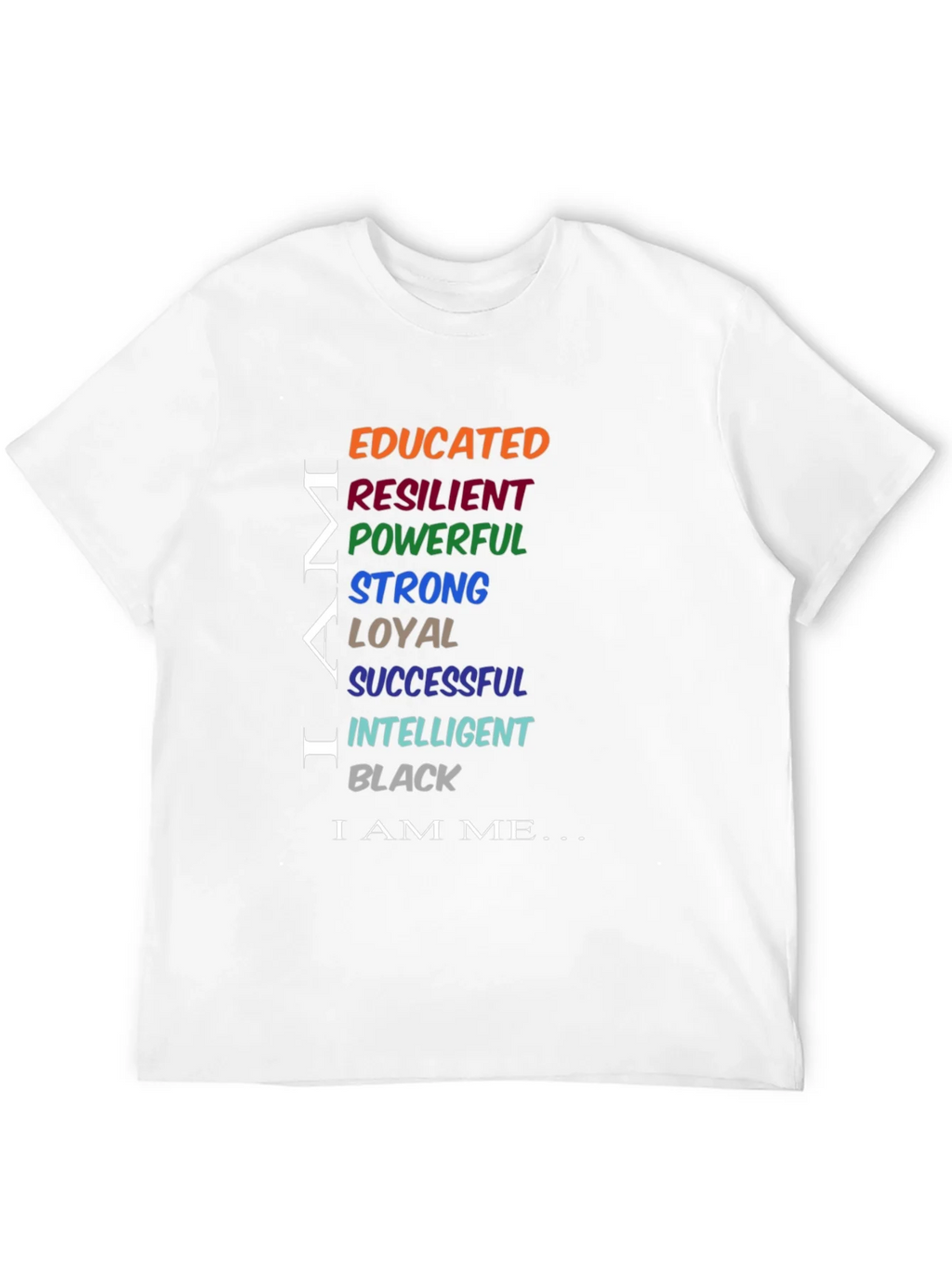 Empowered Man Black T-Shirt: Educated Resilient Strong product image 3