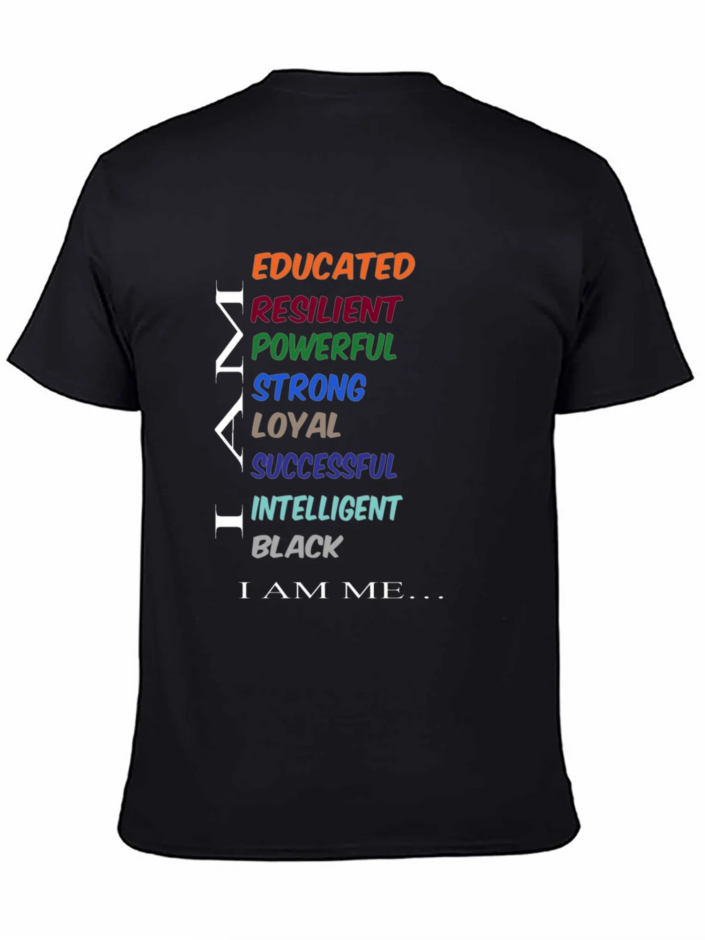 Empowered Man Black T-Shirt: Educated Resilient Strong product image 7