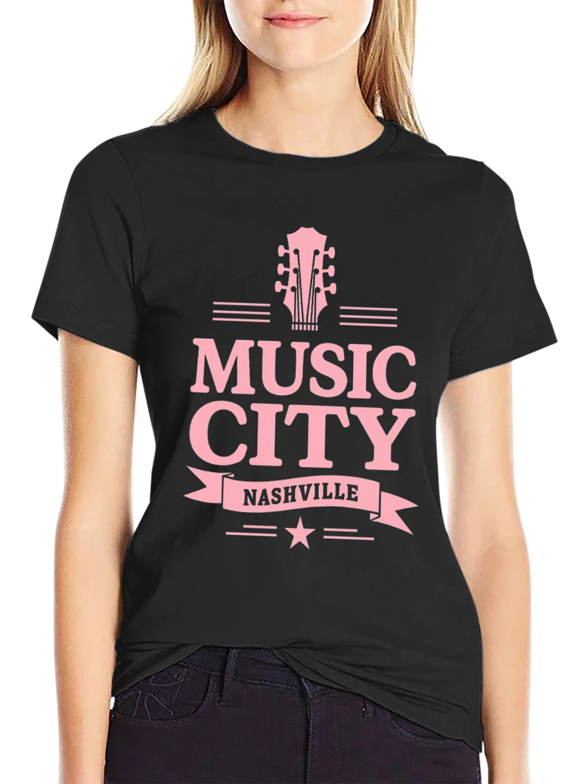 Music City Nashville Guitar Graphic Tee product image 5