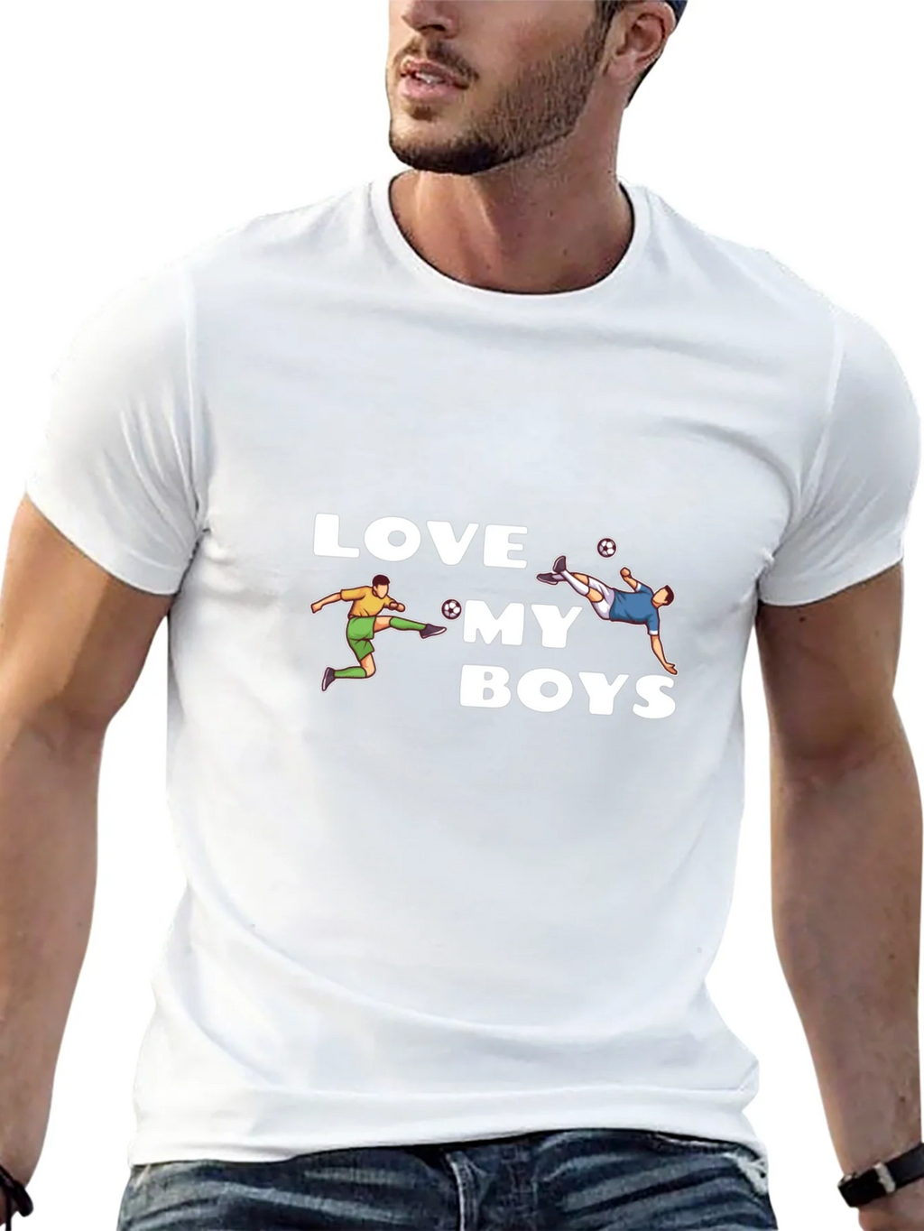 Love My Boys Soccer Graphic Tee - Soft Cotton Blend product image 4