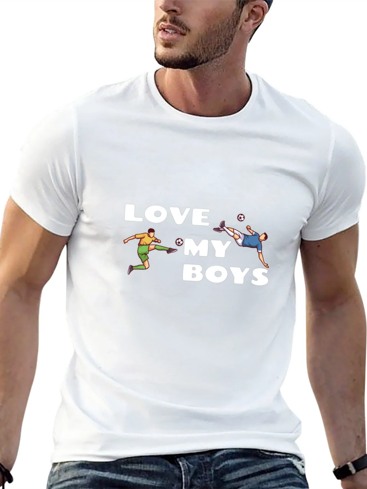 Love My Boys Soccer Graphic Tee - Soft Cotton Blend product image 4