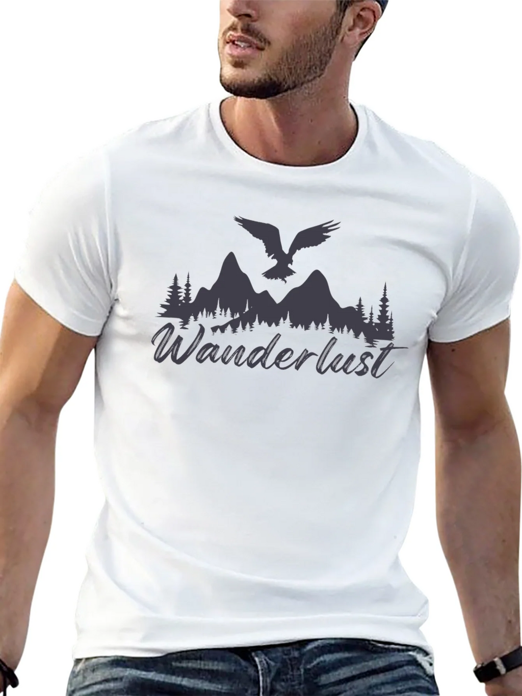 Wanderlust Graphic T-Shirt - Mens Black Tee product image 4
