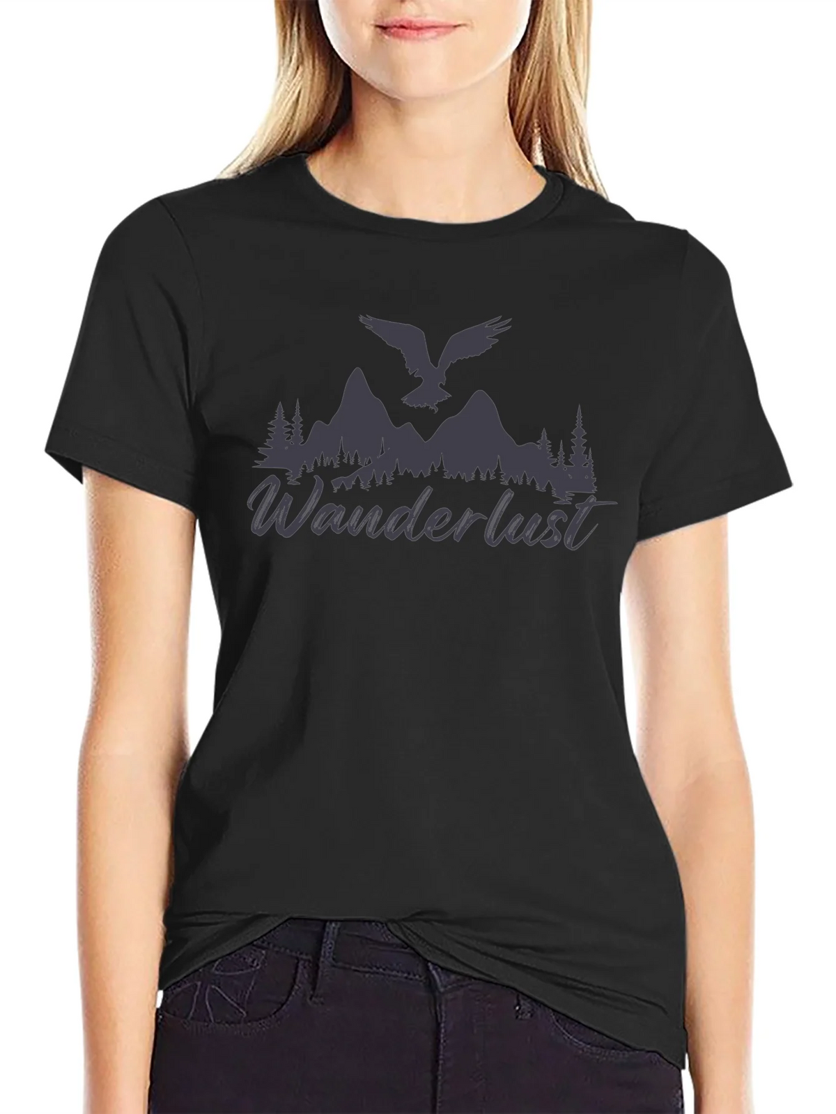 Wanderlust Graphic T-Shirt - Mens Black Tee product image 5