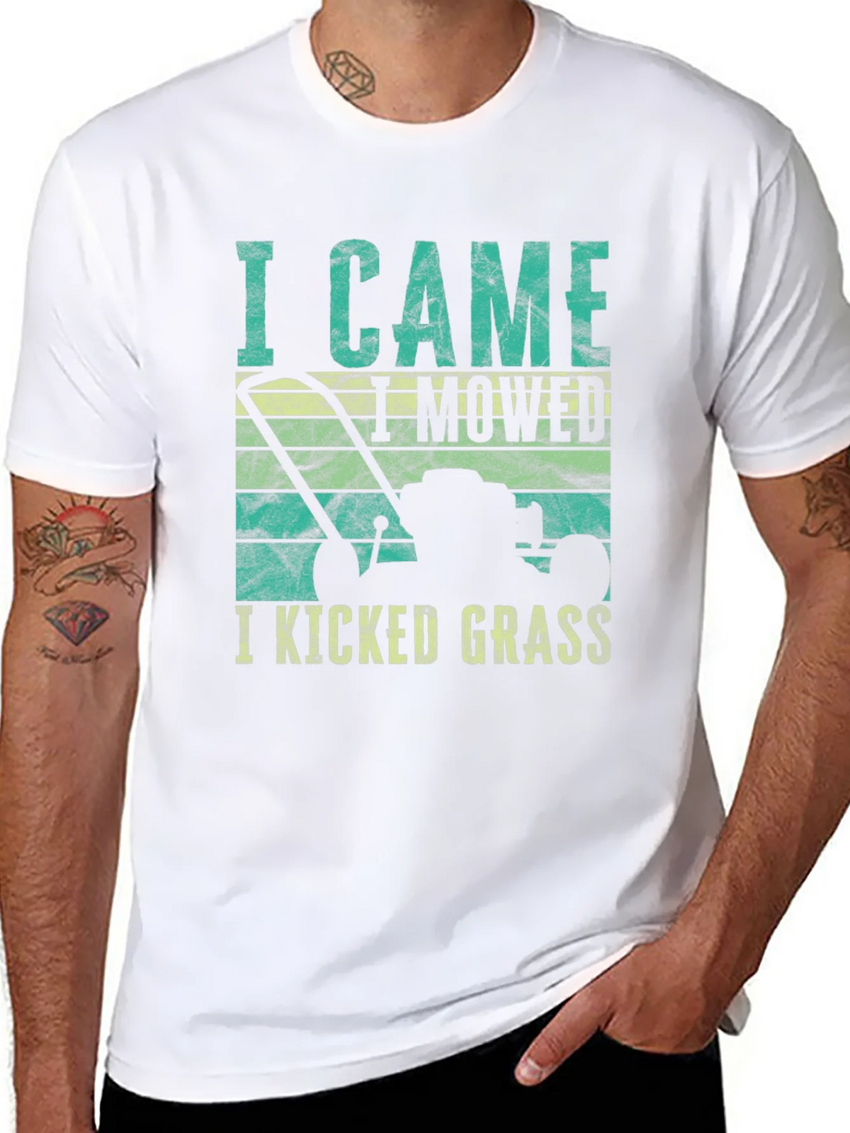 I Came I Mowed I Kicked Grass Tee product image 10