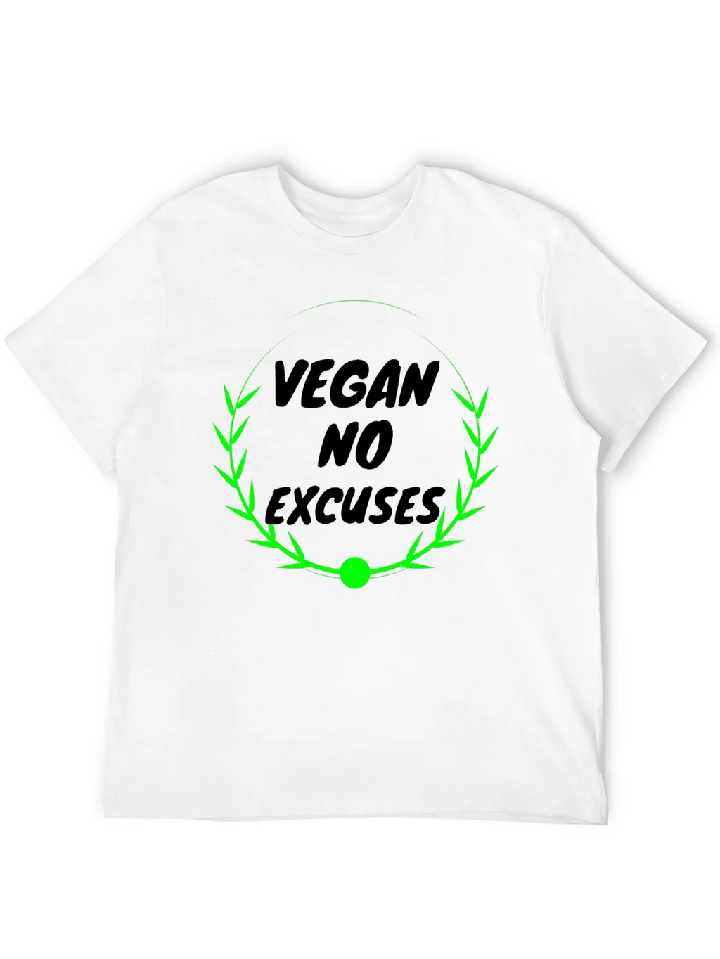 Vegan No Excuses Black Graphic T-Shirt product image 3